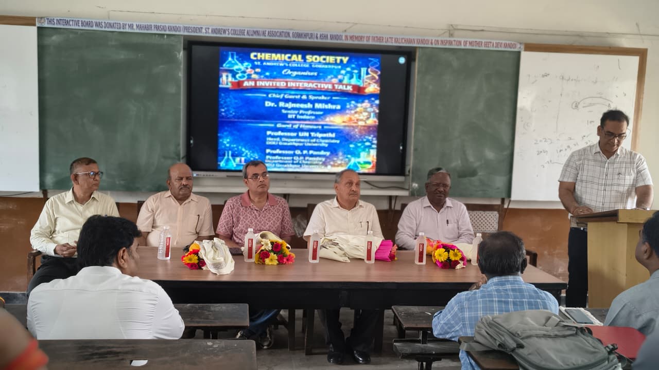 Gorakhpur News - सेंट एंड्रयूज कॉलेज में ‘रसायन विज्ञान में कैरियर संभावनाएं’ विषय पर संगोष्ठी का हुआ आयोजन